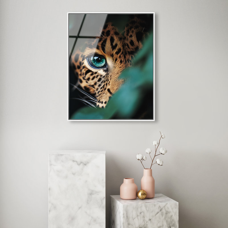 Jungle Watcher I Print, 25"H x 21"W, White Floater Frame