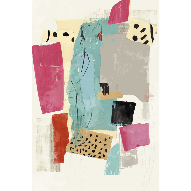 «Herby Colorful Collage I» par PI Studio - impression sur toile tendue, H 18 po x l 12 po