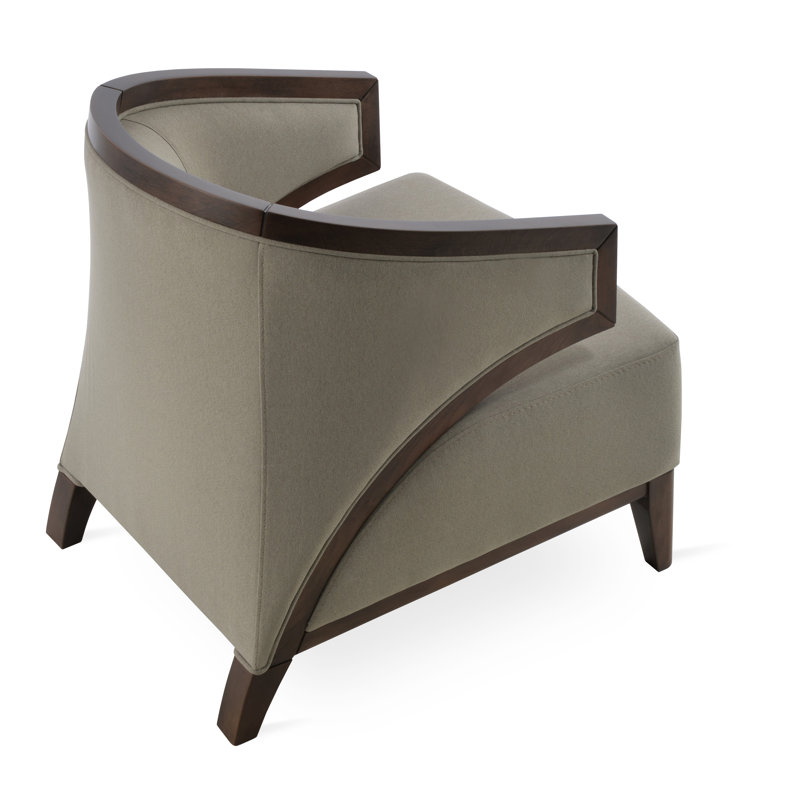 Mostar Armchair in Wool, Beige Wool