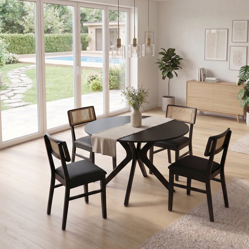 4 -Person Solid Wood Dining Set
