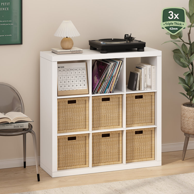 Organisateur de rangement cubique, Blanc, (16 tablettes) H 56,85 po x l 57,4 po x P 15,35 po