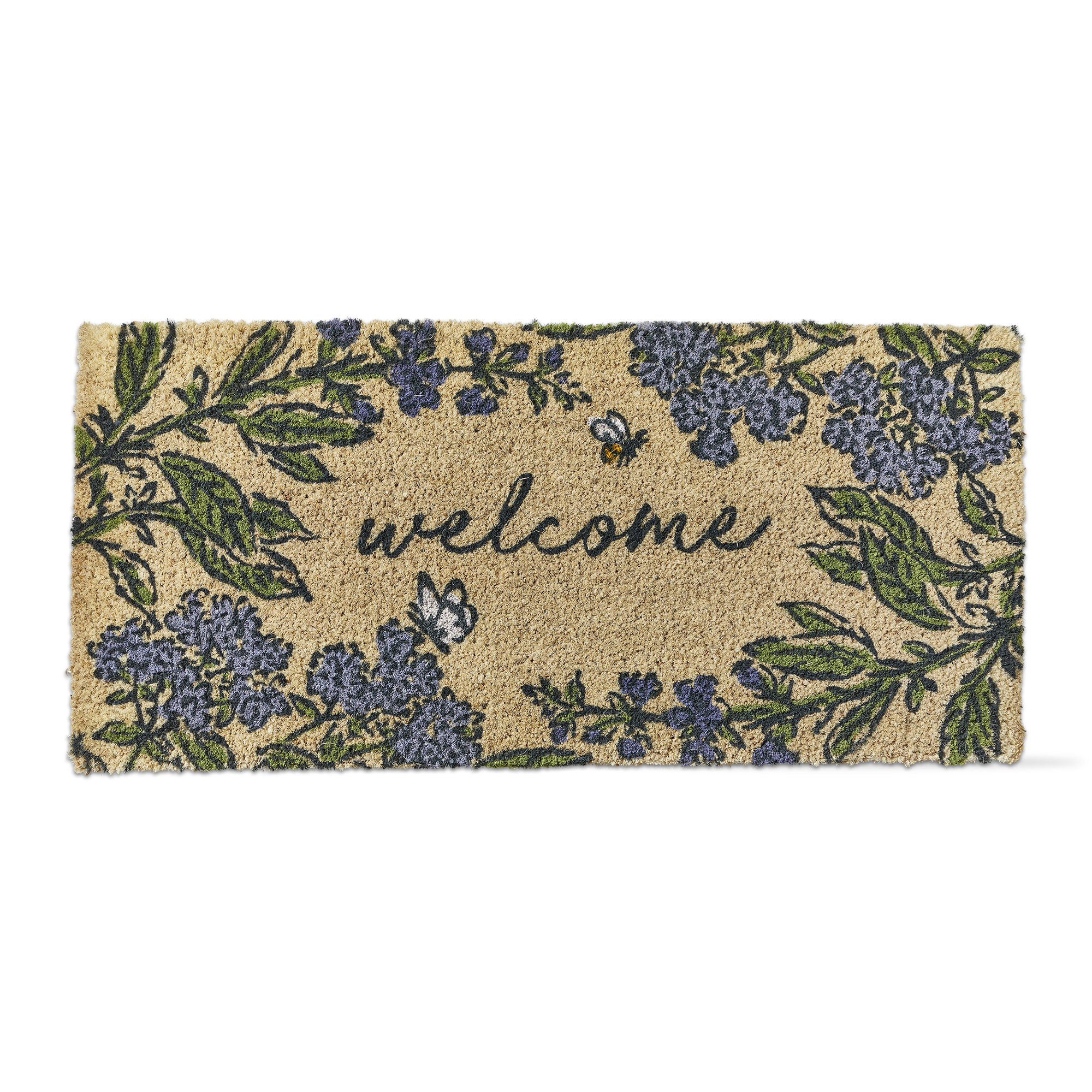 Lark Manor™ Kugler Sage Herb Garden Estate Welcome 40" Coir Outdoor Door Mat Rug | Wayfair
