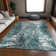 Premium Machine Washable Prisco Teal Rug