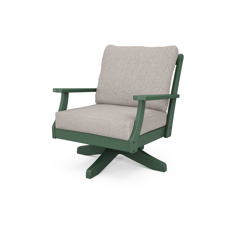 Fauteuil pivotant Braxton, Gris foncé, Vert / Gris