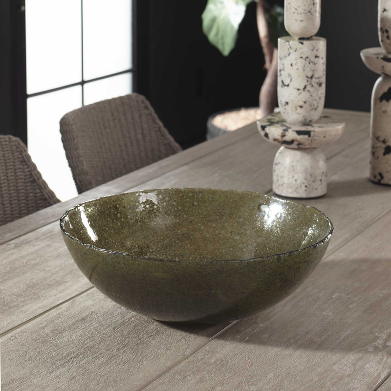 Bol en verre terreux Uttermost Veridian Shimmer