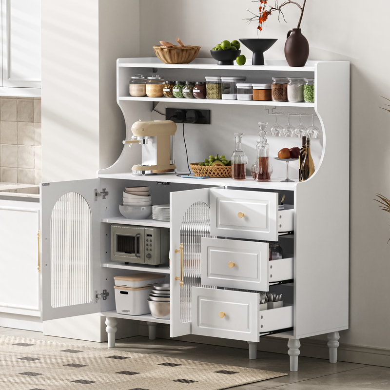 139cm Kitchen Pantry, White