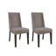 Chaise d'appoint en lin gris Reber