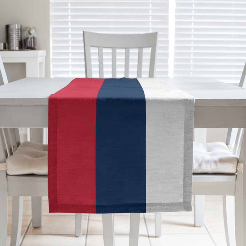 Washington Table Runner, 90" x 16", Red/Blue/White, Cotton Blend