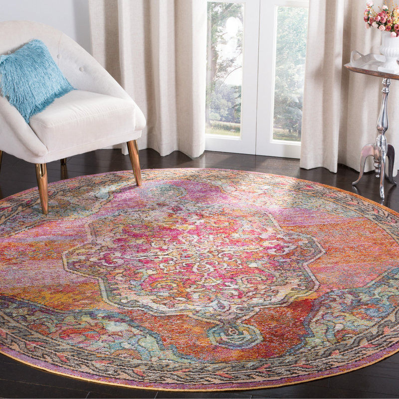 Jara Crystal Performance Oriental Rug, Round 7'