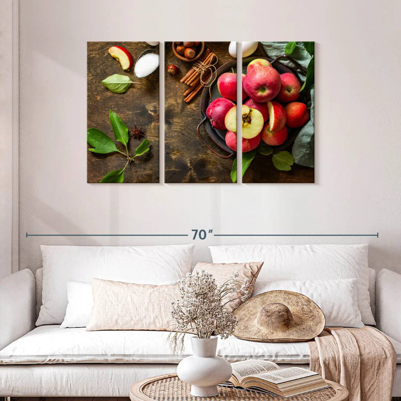 Yarlin Baking With Apples, 28" H x 45" W