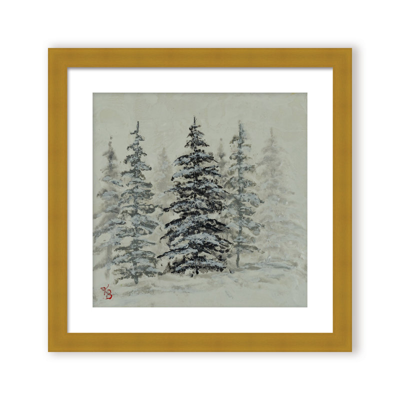 Nature Inspired "Serene Grove" Canvas Wall Art By , 12" H x 12" W, Framed Canvas, Brown