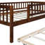 Lit de jour simple avec couchette et garde-corps fermes en bois de noyer, naturel-1040322477-1040322478