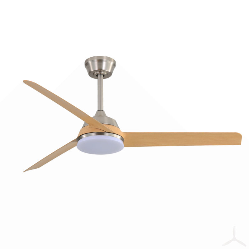 Ventilateur de plafond 52 pouces avec lumière DEL 22W et 5 pales ABS télécommandées pour le salon