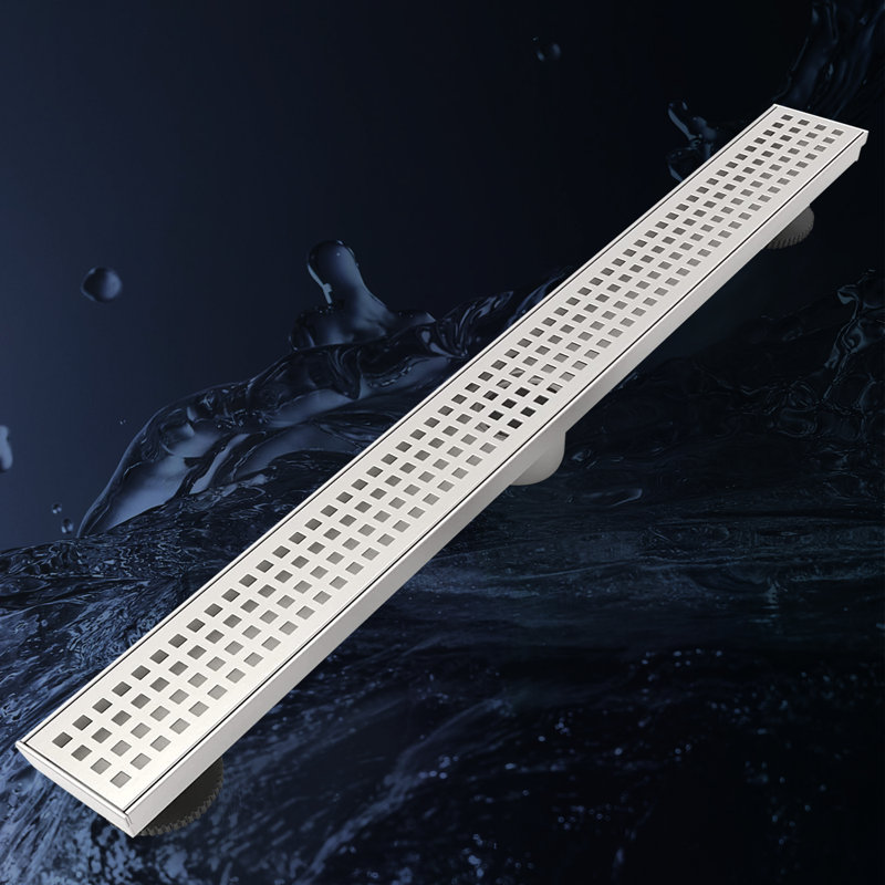 Linear Shower Drain With Removable Cover Grille