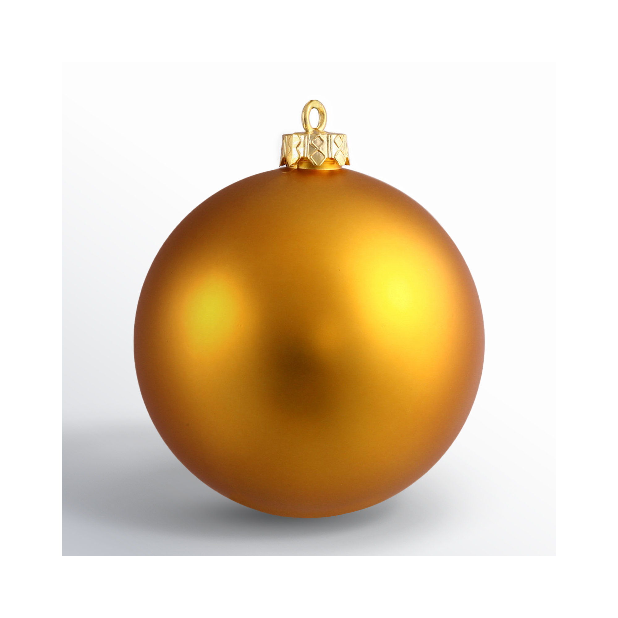 Holiday Décor Ball Ornament, 3" H x 3" W x 3" D, Antique Gold