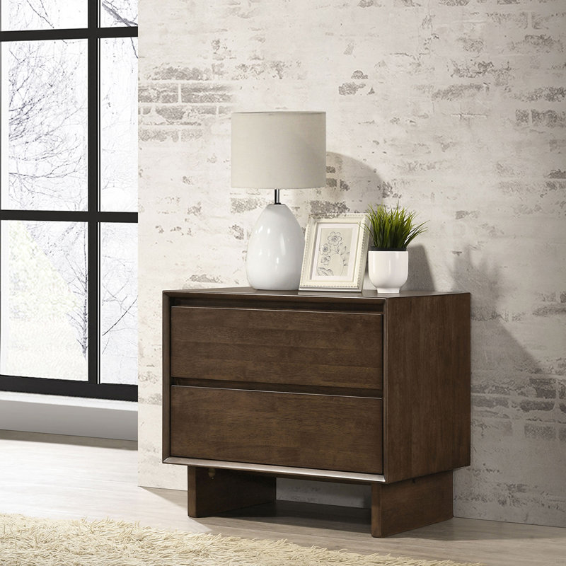 2-Drawer Nightstand Bedside Table