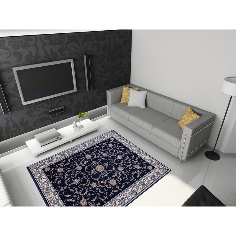 Tapis turc Ged - bleu marine, Rectangle 9 pi 2 po x 12 pi 2 po