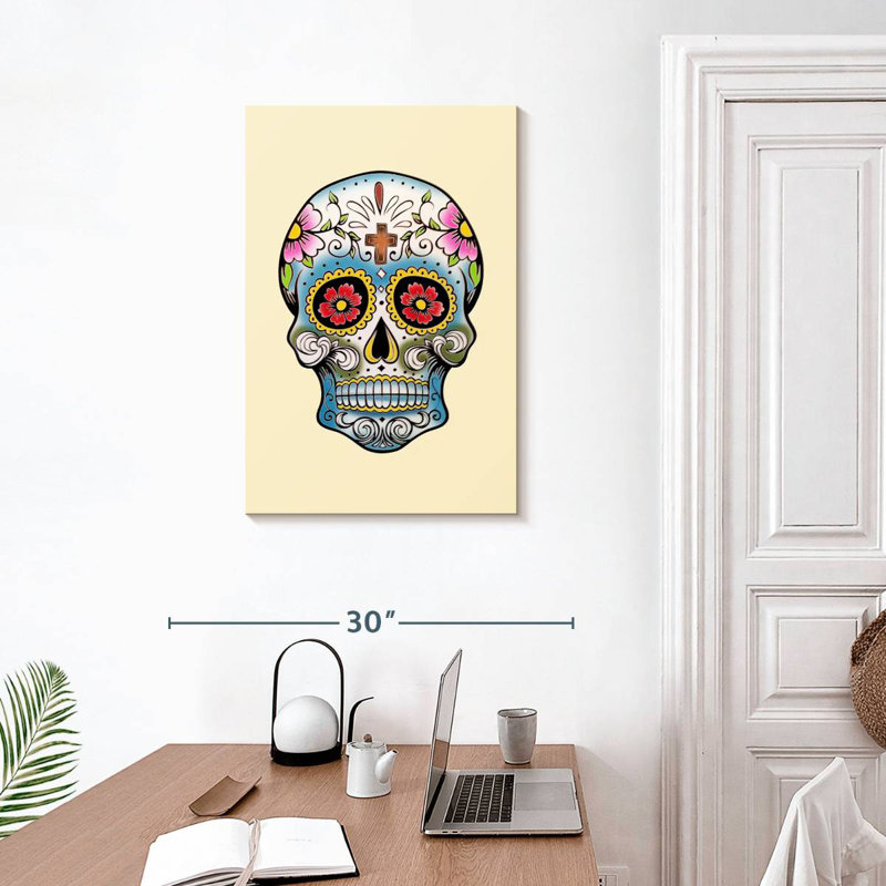 Crâne blanc Lelend Creative, H 30 po x l 20 po