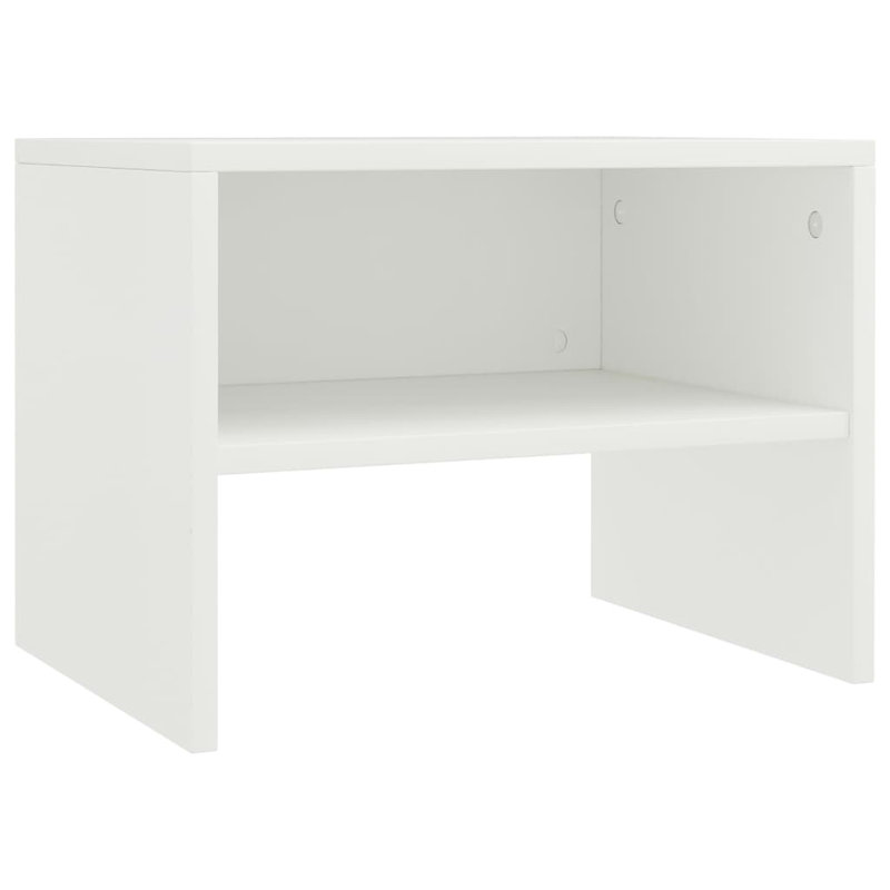 Flori 40cm W Solid + Manufactured Wood Bedside Table, White