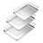 Baking Sheet With Cooling Rack Set Of 6, 3 Premium Stainless Steel Cookie Sheets And 3 Wire Racks, Kitchen Nonstick Baking Pans Set Includes 3 Different Sizes, Heavy Duty Non Toxic