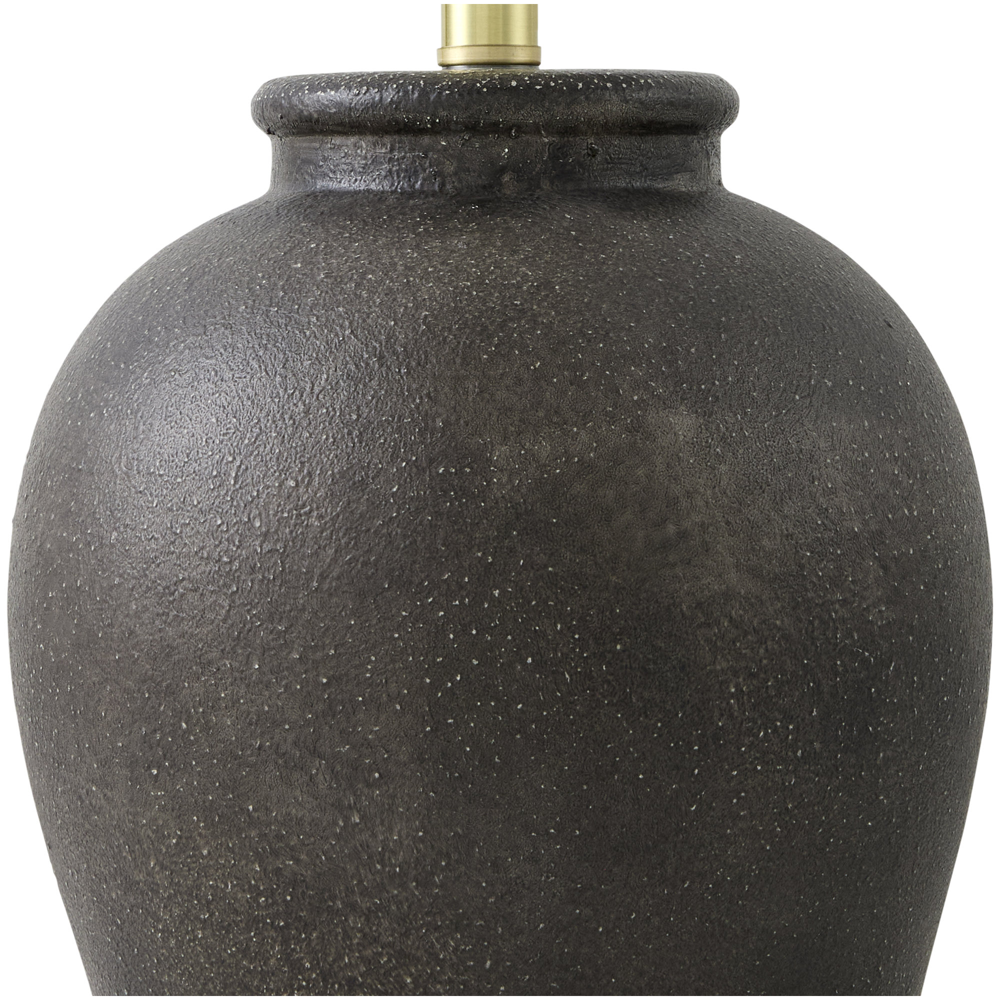 Chemise Ceramic Table Lamp, Black, Classic Linen