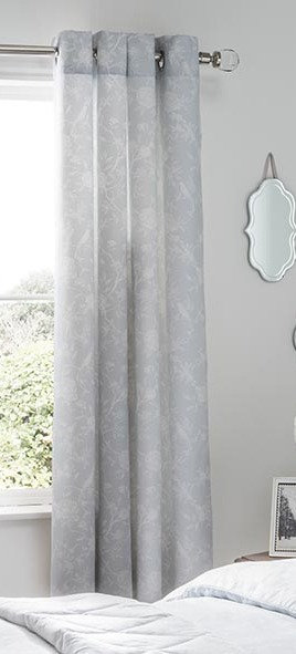 Birds and Flowers Single Curtain Panel