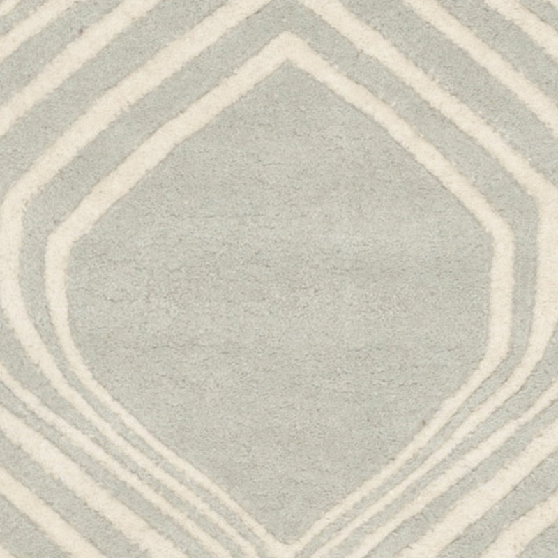 Oglesbee Hand Tufted Wool Geometric Rug, Round 5'