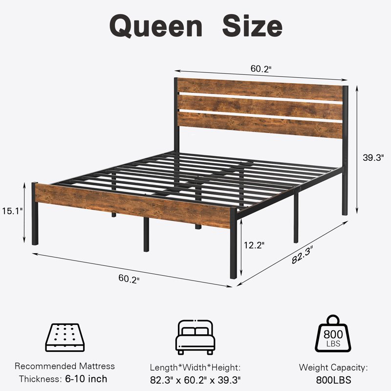 Alicia Steel Piece Bedroom Set, Black, Queen