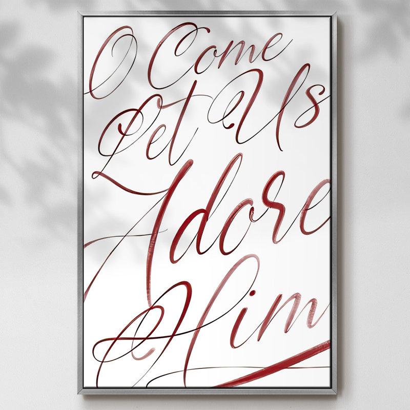 Toile tendue avec cadre O'Come, H 37 po x l 25 po x P 1,5 po, Rouge, Encadrement argenté