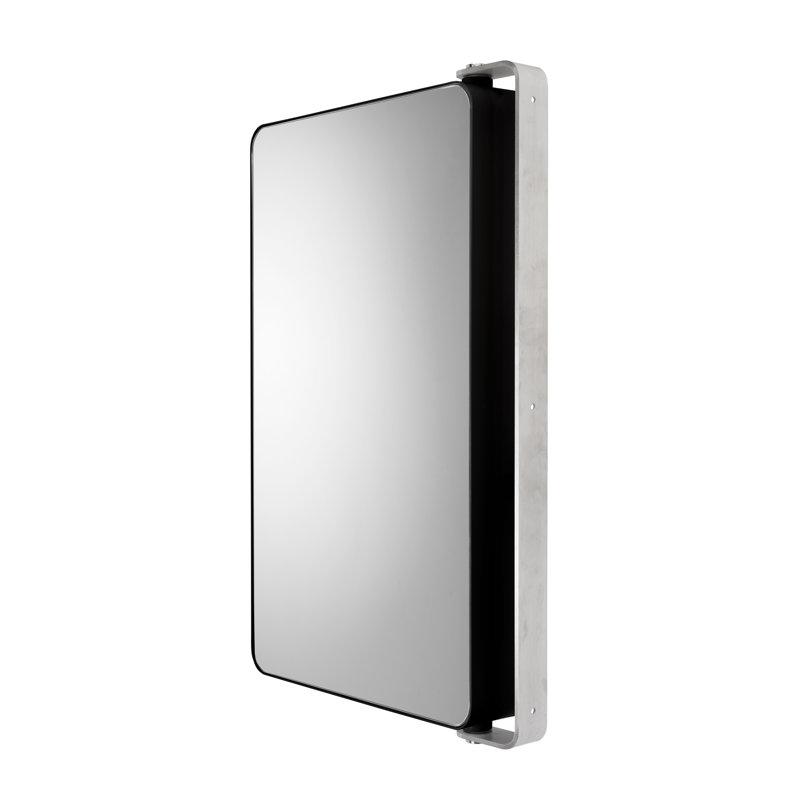 1149.86mm W 24.88mm H Surface Framed Medicine Cabinet Mirror 2