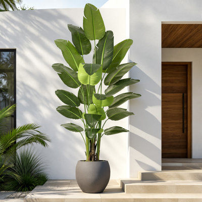 Arbre artificiel oiseau de paradis - Grande plante tropicale réaliste avec pot de pépinière