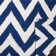 Emek Hand Woven Flat Weave Wool/Cotton Chevron Rug in Ivory/Blue