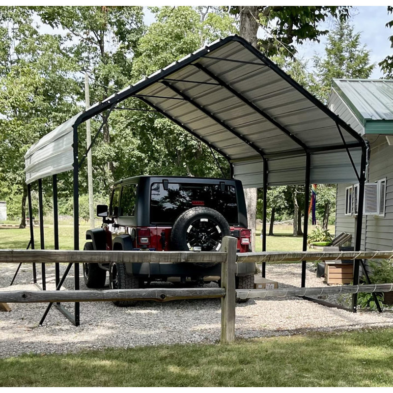 20'x20'x13' Heavy Duty Carport for 2 Cars – All-Weather Steel Shelter for Boats, Trucks & Tractors