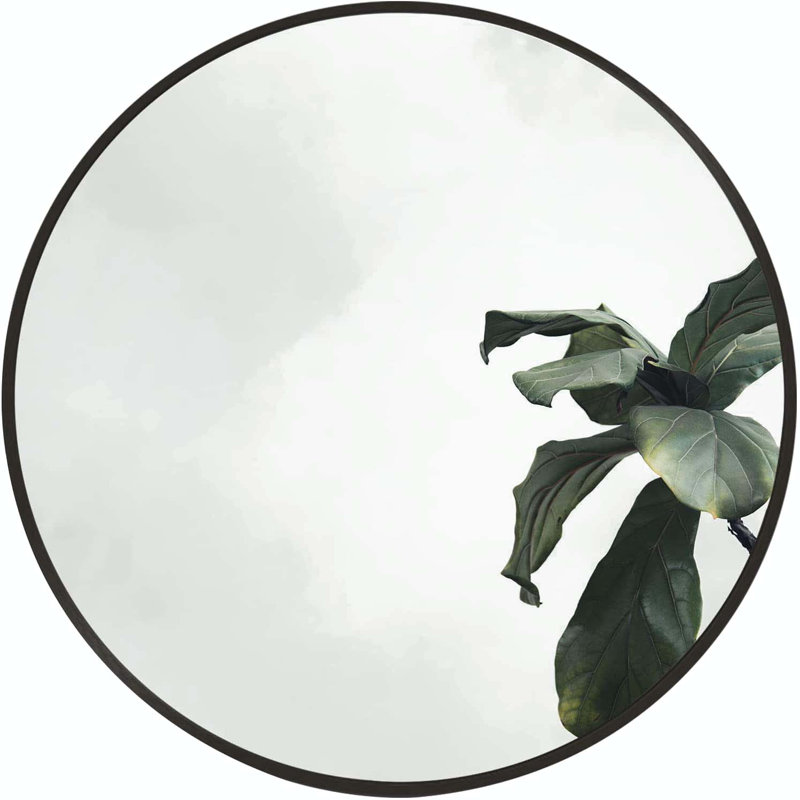 Miroir d'appoint Rauch, Noir, 20 po X 20 po, Rond