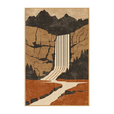 Tapis moelleux moelleux à l'allure rustique et moderne au look rétro rustique brun - reliure brun clair