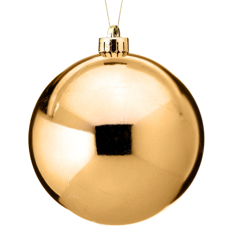 Ornement boule brillante, Or, H 5,5 po x l 5,5 po x P 5,5 po