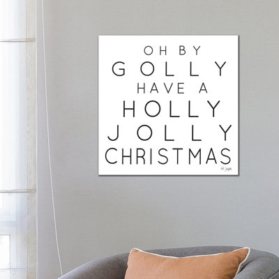 Holly Jolly Christmas by Jaxn Blvd. - Wrapped Canvas Print