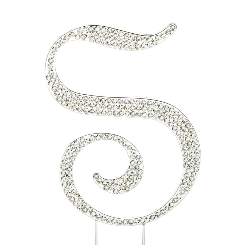 Surmatelas à gâteau "s" rhinestone, Argent