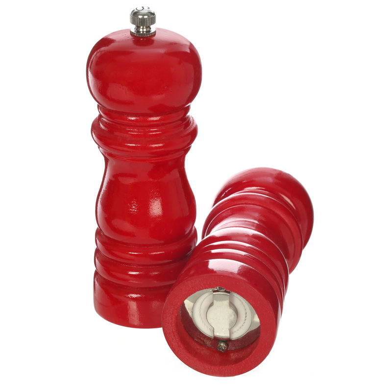 Brand Wood No Salt And Pepper Shaker Set, Red