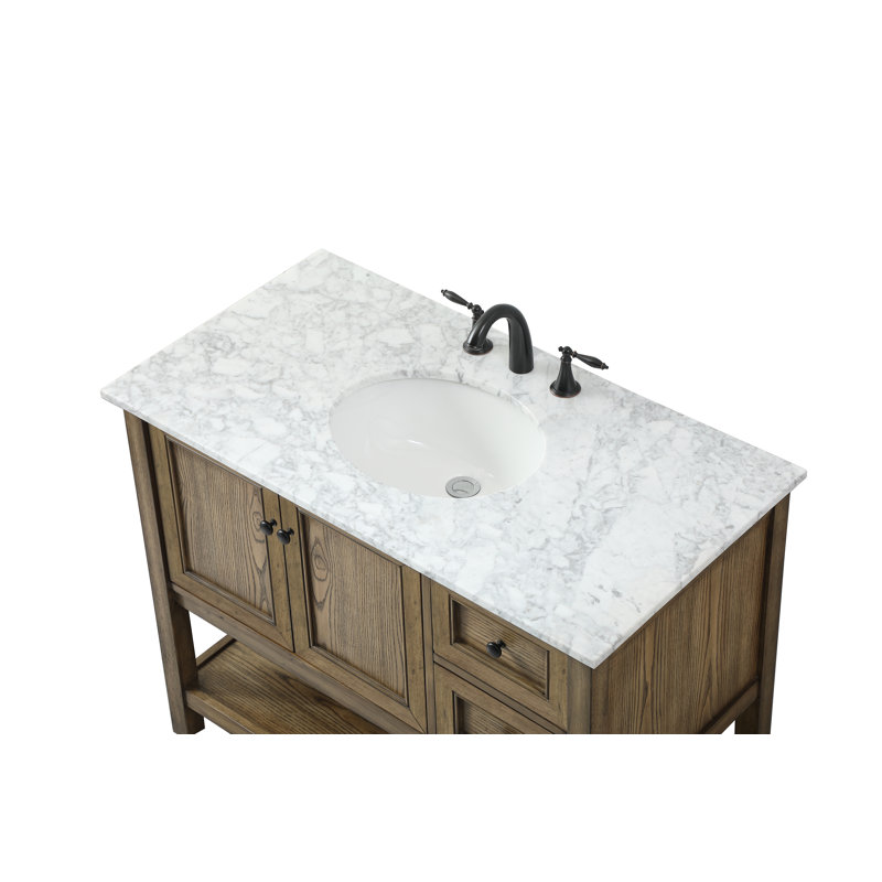 Ensemble de meuble-lavabo simple 42 po Narron, Bois flottant