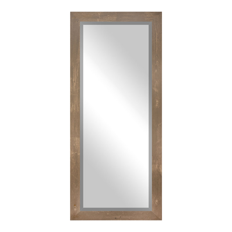 Miroir biseauté pleine longueur, Brun récolte