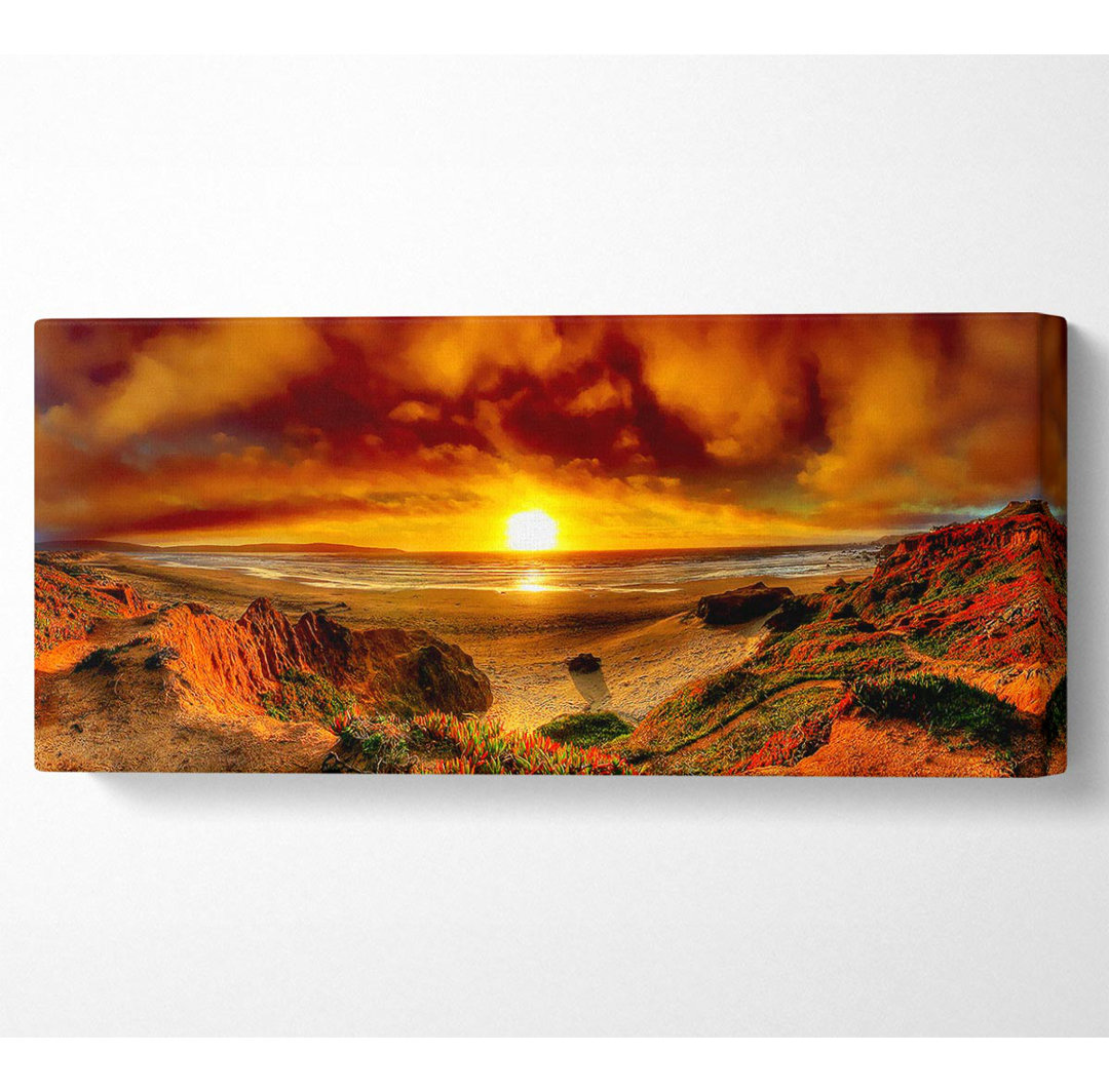 Beach Sunset Beauty - Leinwanddrucke auf Leinwand