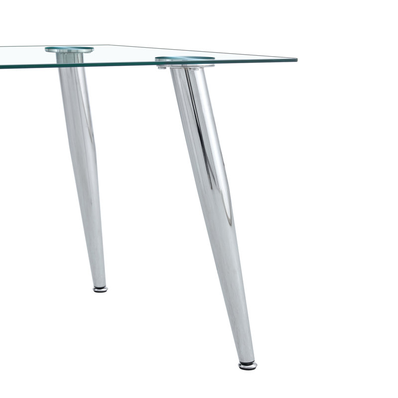 PIED DE TABLE POUR GT-02, pied argenté, Clair, Argent argent