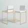 Rakowski Upholstered Counter Stool with Metal Frame