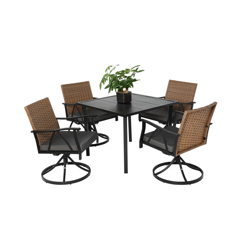 5 Piece Patio Dining Set For 4
