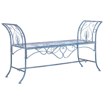 Geddes Metal Garden Bench by Ophelia & Co.