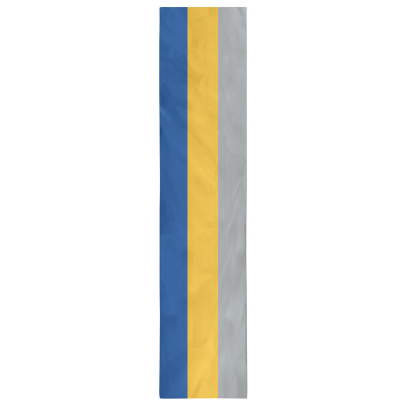 Boston Table Runner, 72" x 16", Polyester, St. Louis,Royal Blue/Gold/Gray
