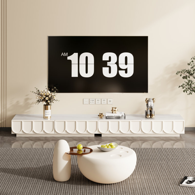 Crédence de rangement Calvion, H 10,2 po x L 94,5 po x l 15,7 po