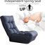 Chaise de dortoir inclinable - Assise pliable et confortable rembourrée de lin bleu marine, pratique