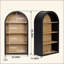 Bibliothèque arquée à 4 niveaux, bibliothèque arquée avec tablettes de rangement